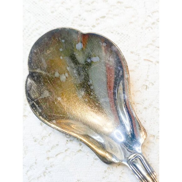 Vintage Gorham Old French Silverplate 10 inch Solid Salad  Shell Spoon N 119 - Picture 2 of 5